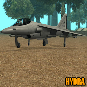 Código do avião de guerra Hydra do GTA San Andreas 