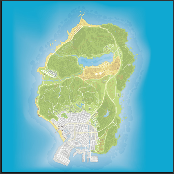 GTA V Map - Landkartenansicht