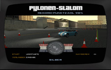 Fahrschule: Pylonen-Slalom Fahrschule: Pylonen-Slalom