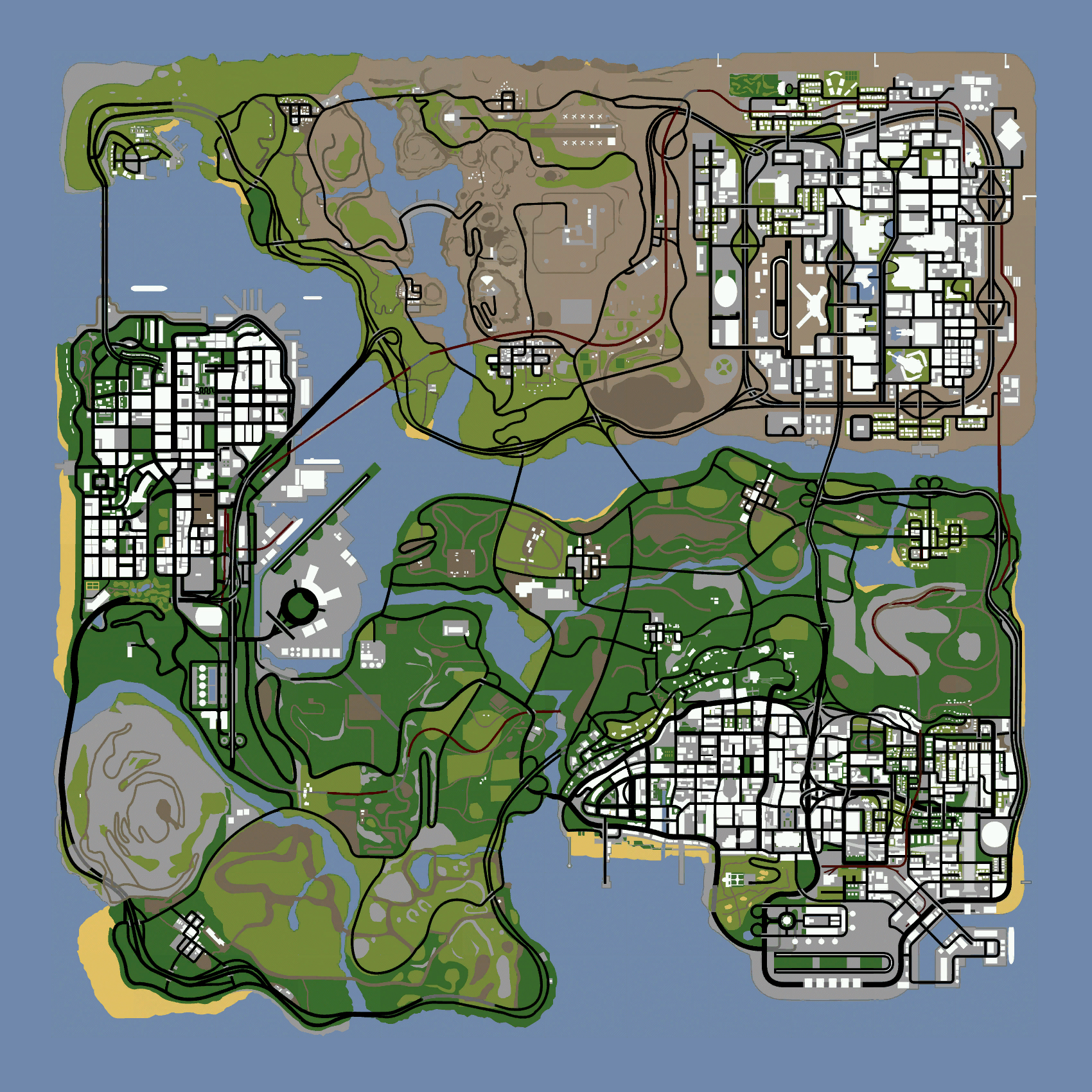Map Gta San Andreas Gtavision Com Grand Theft Auto News Downloads Community And More
