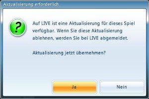 Windows Live Patch Meldung