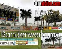 Neue Bandenwerbung im Baseballstadion