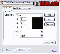 Download: GTA IV Vehicle Colors Editor v1.2 | Author: CoMPuTer MAsSteR