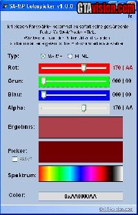 Download: SA-MP Colorpicker v1.1.0 | Author: Rafioso